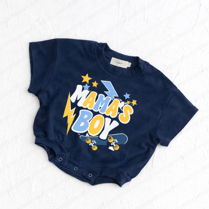 Baby Mama's Boy Print Romper