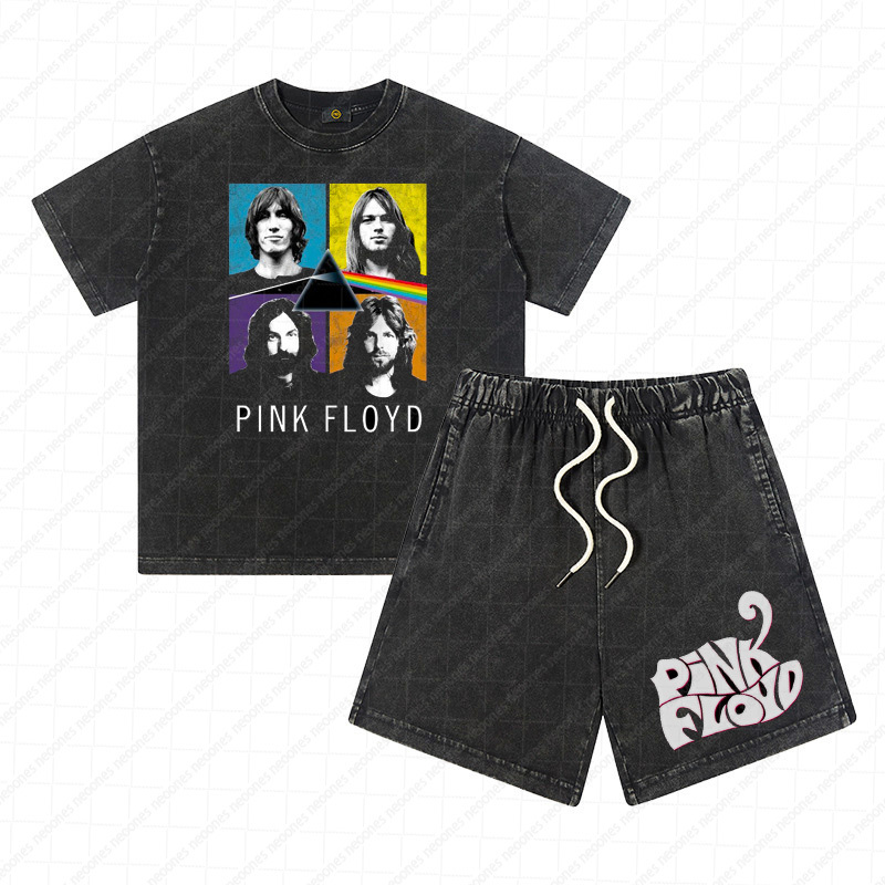 Heavy Washed Cotton Kid's Outfit - Band Graphic Print