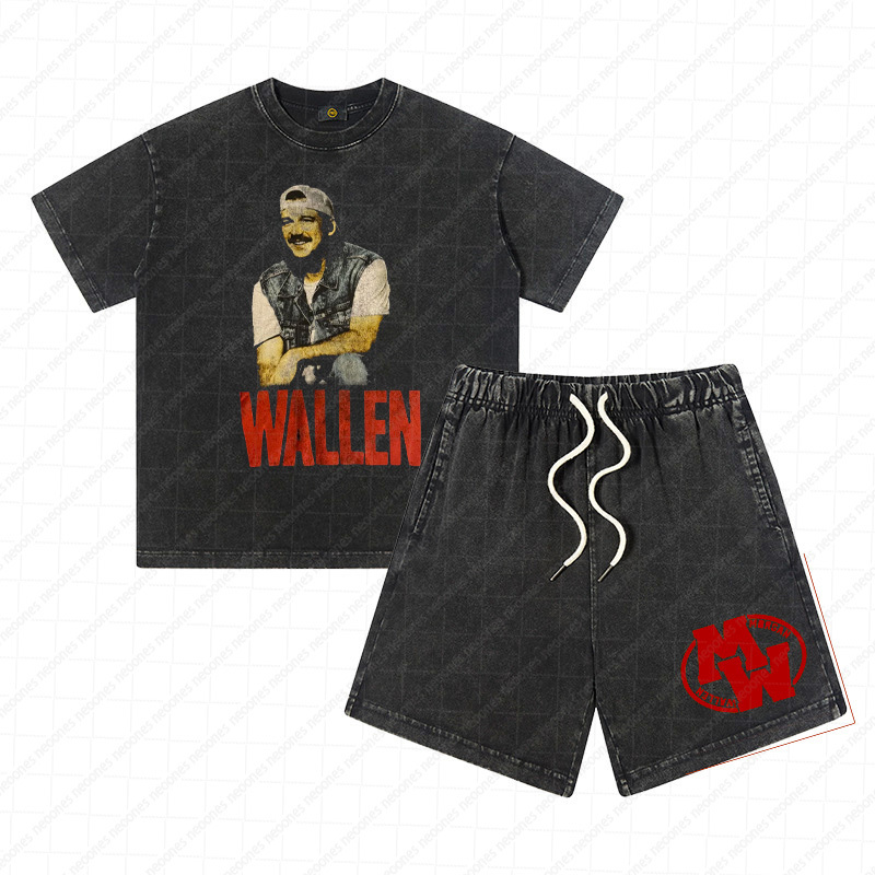 Heavy Washed Cotton Kid's Outfit - Band Graphic Print