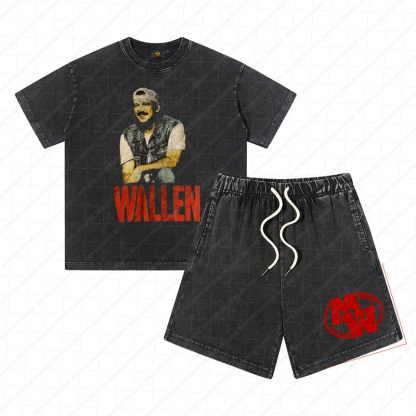 Heavy Washed Cotton Kid's Outfit - Band Graphic Print