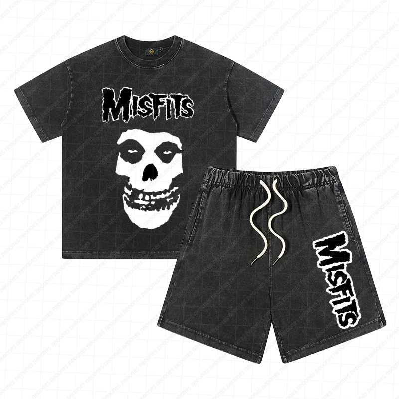Heavy Washed Cotton Kid's Outfit - Band Graphic Print