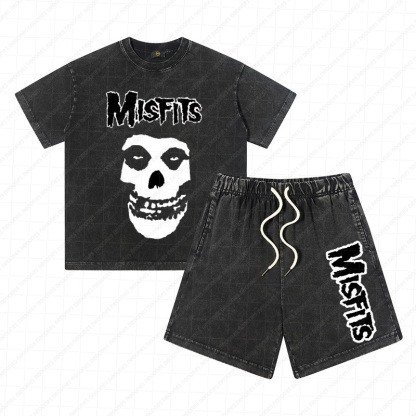 Heavy Washed Cotton Kid's Outfit - Band Graphic Print
