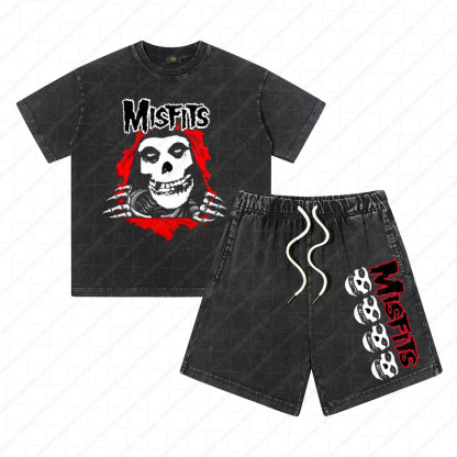 Heavy Washed Cotton Kid's Outfit - Band Graphic Print