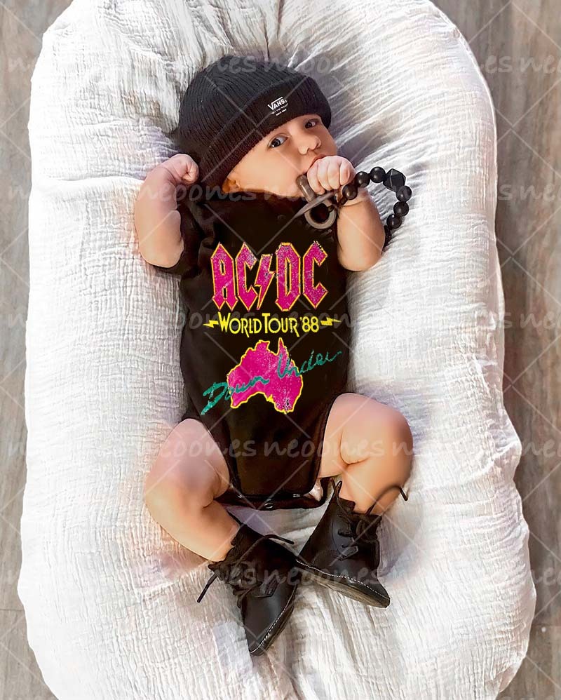 Baby ACDC band Romper