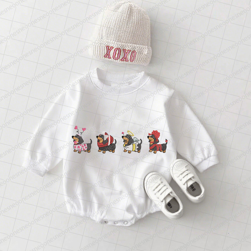 Baby Valentine's Day Printed Romper