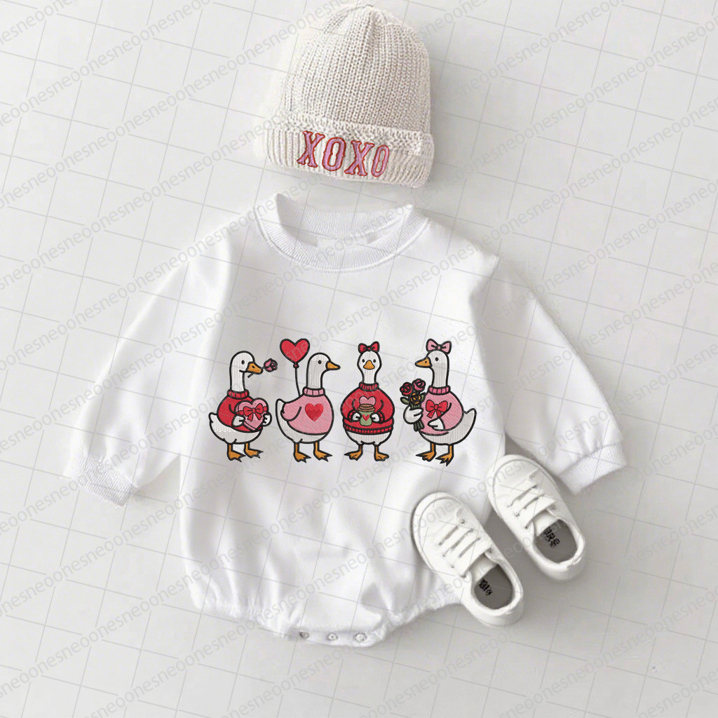 Baby Valentine's Day Printed Romper