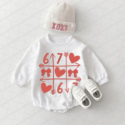 Baby Valentine's Day Printed Romper