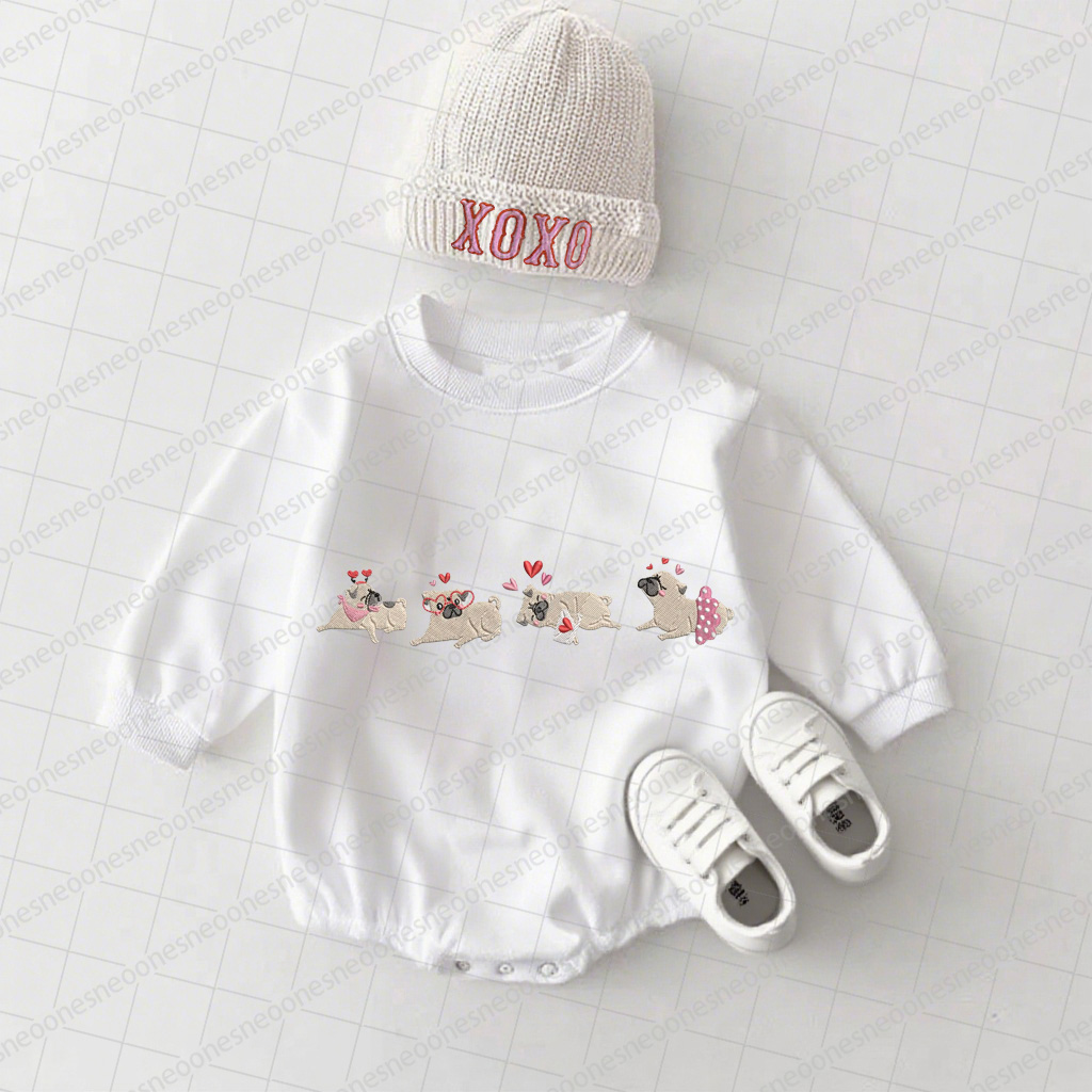 Baby Valentine's Day Printed Romper
