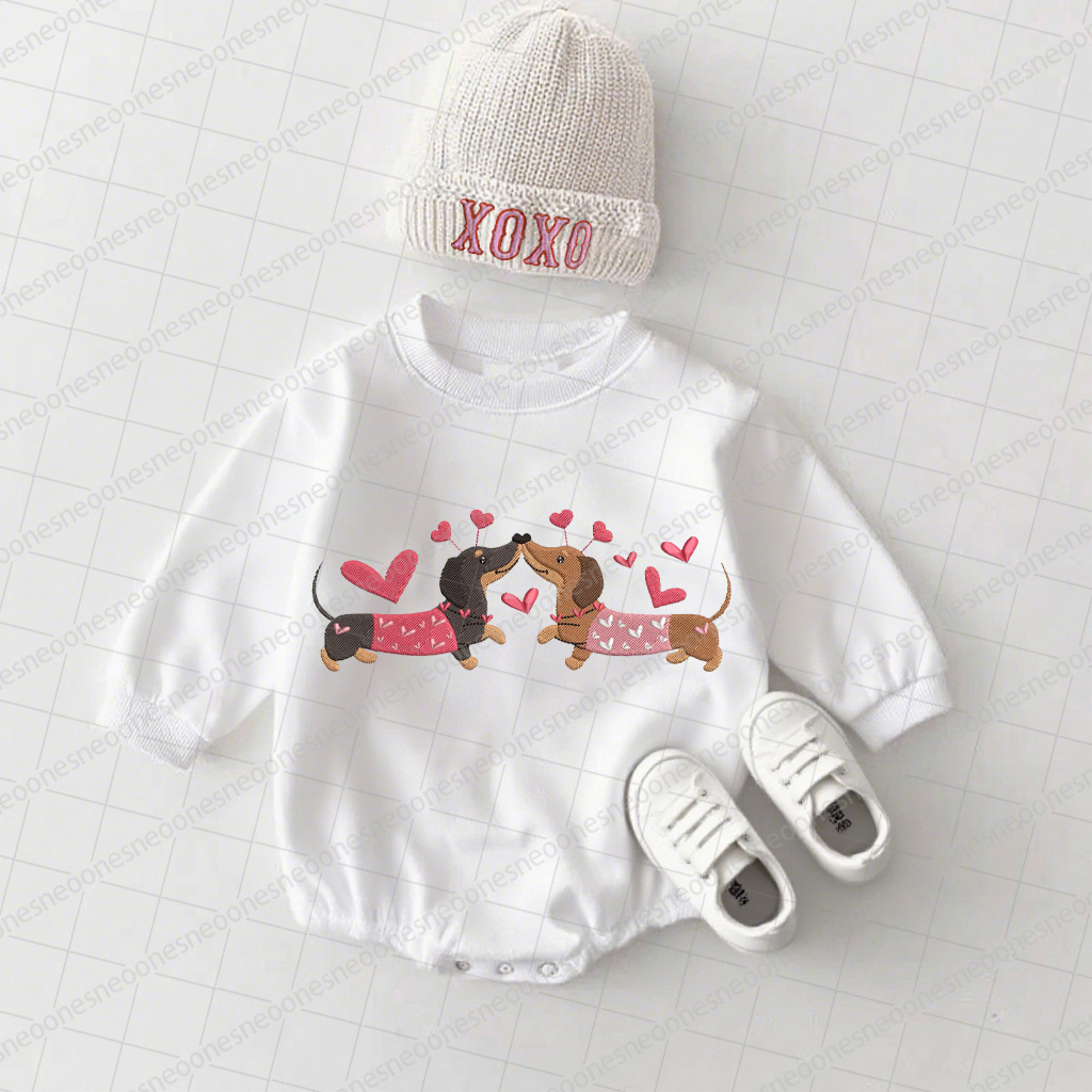 Baby Valentine's Day Printed Romper