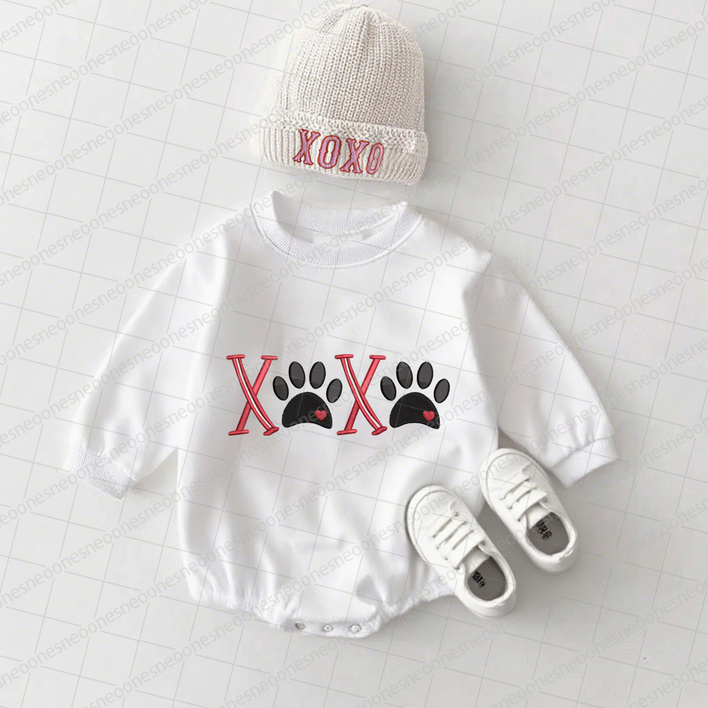 Baby Valentine's Day Printed Romper