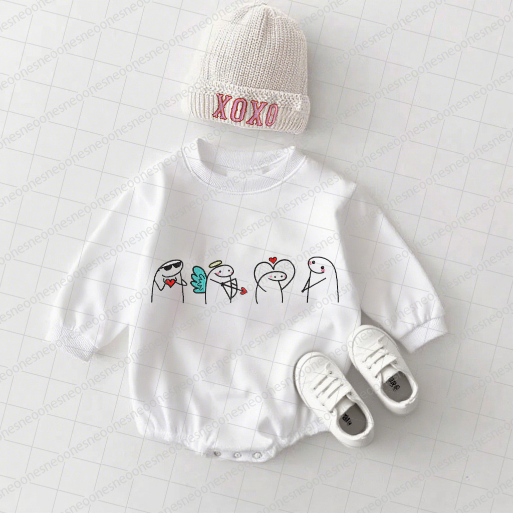 Baby Valentine's Day Printed Romper