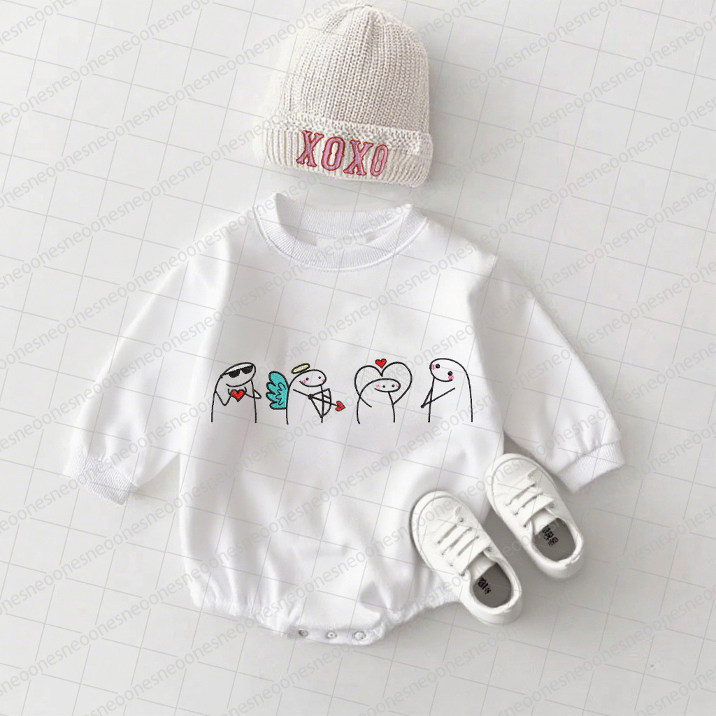 Baby Valentine's Day Printed Romper