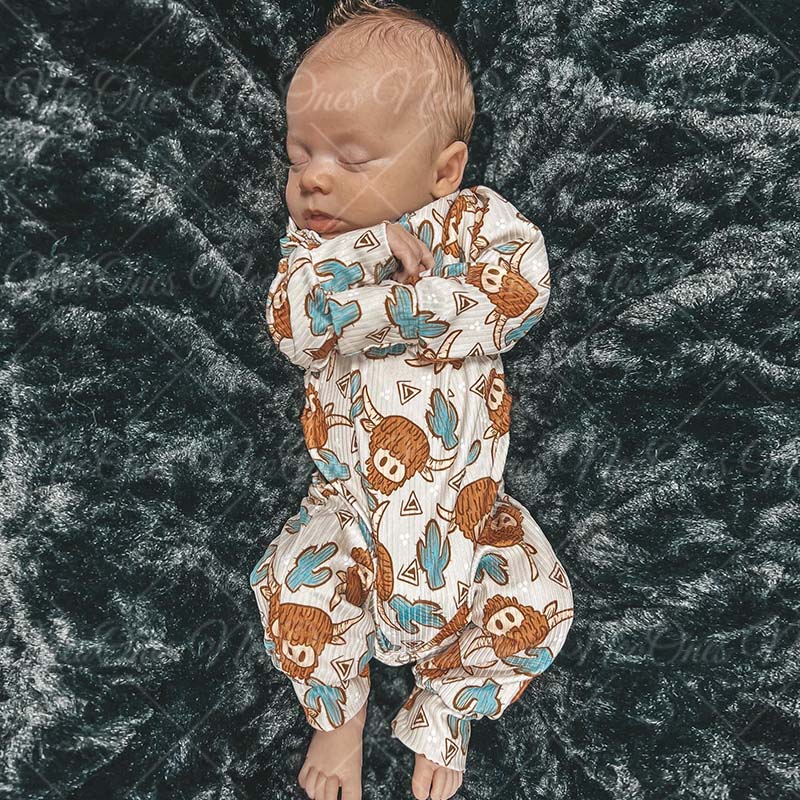 Baby Cow Print Romper