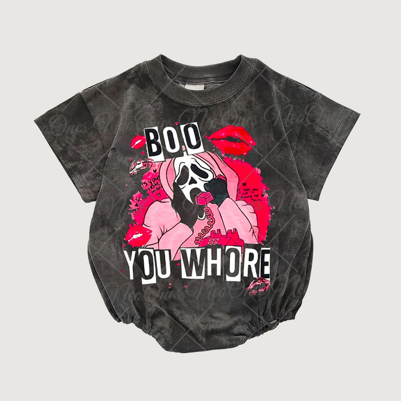 Baby Boo You Who Are Print Romper