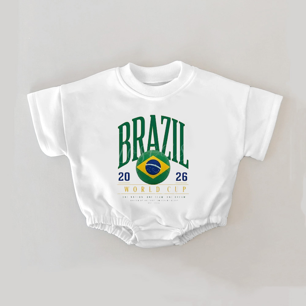 Soccer Fan Print Romper/T-Shirt