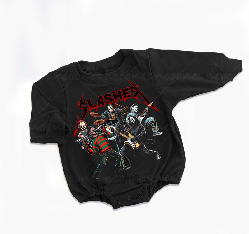 Baby slashes halloween Romper