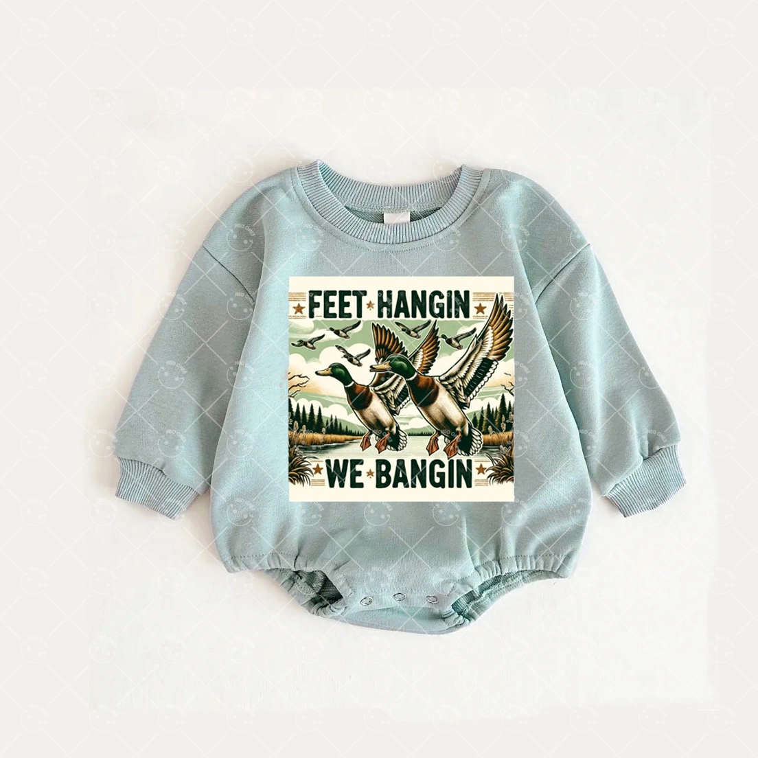 Baby Feet Hangin  Romper