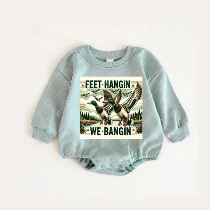 Baby Feet Hangin  Romper