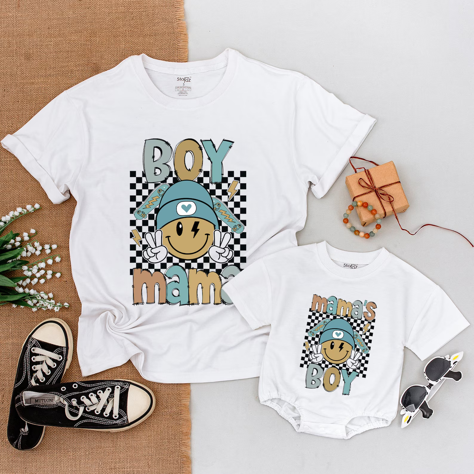 Boy Mama and Mamas Boy  Matching Outfit