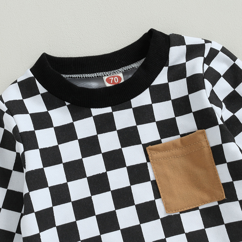 Baby Chequered Printed Sweatshirt