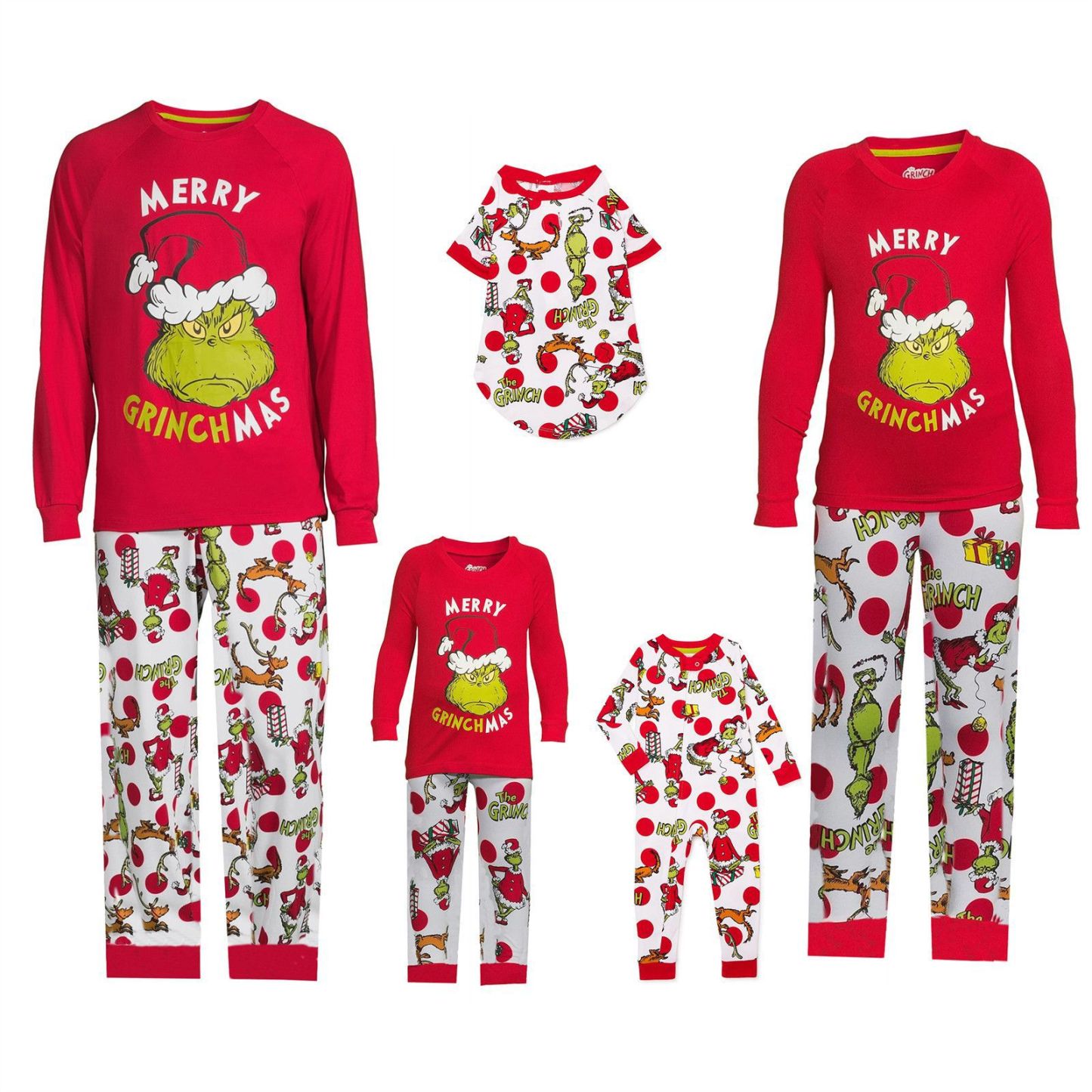 Christmas Parent-Child Printed Loungewear Festive Christmas Parent-Kid Printed Home Wear