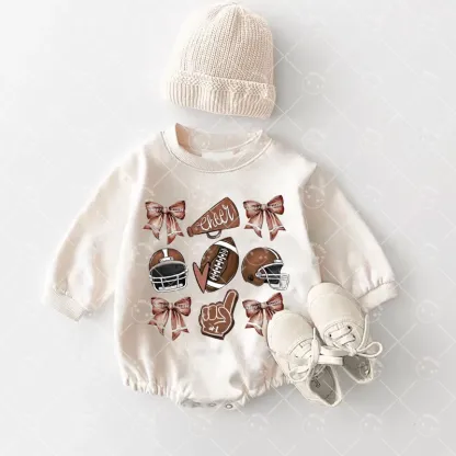 Baby Game Day  Romper and Adult Sweatshirt