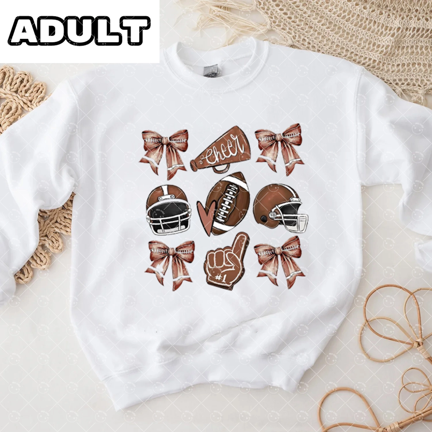 Baby Game Day  Romper and Adult Sweatshirt