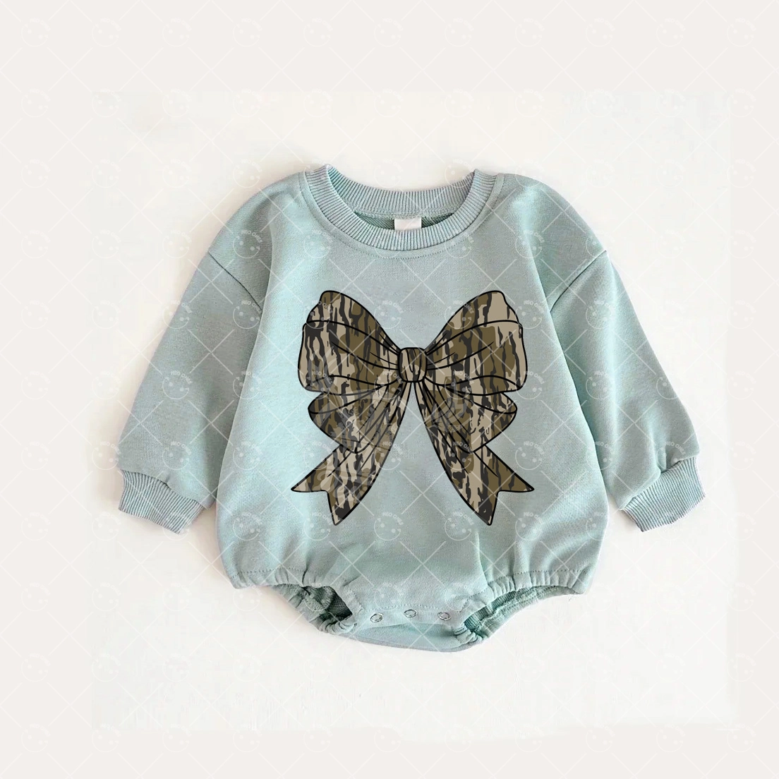 Baby Camouflage Bow Romper