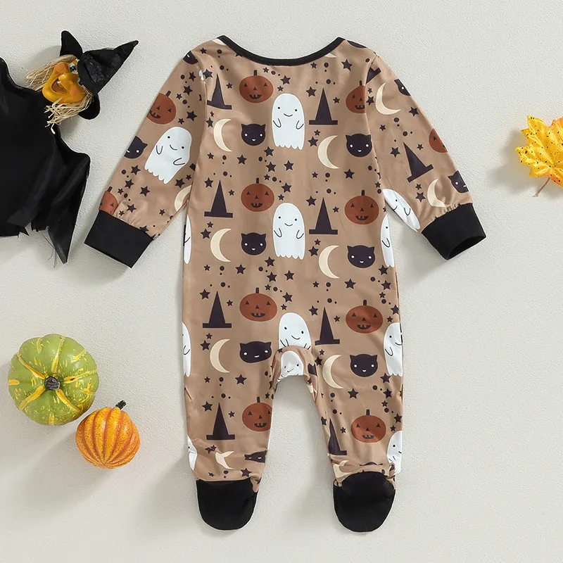 Newborn Halloween Print Romper