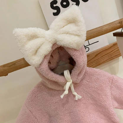 Baby plush cute big bow Bodysuit