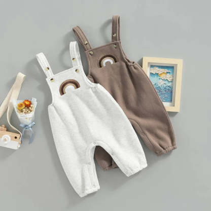 Baby Rainbow Embroidered Overalls