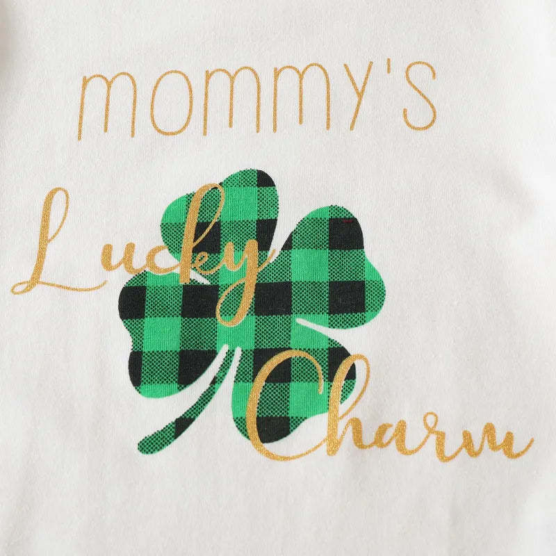 Baby four-leaf clover print Bodysuit