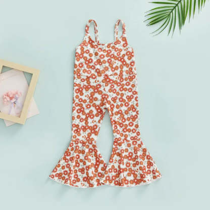 Kid rainbow flower print Romper