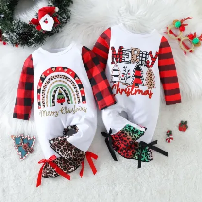 Baby Christmas Print Romper
