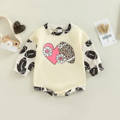 Baby Bootball Print Romper