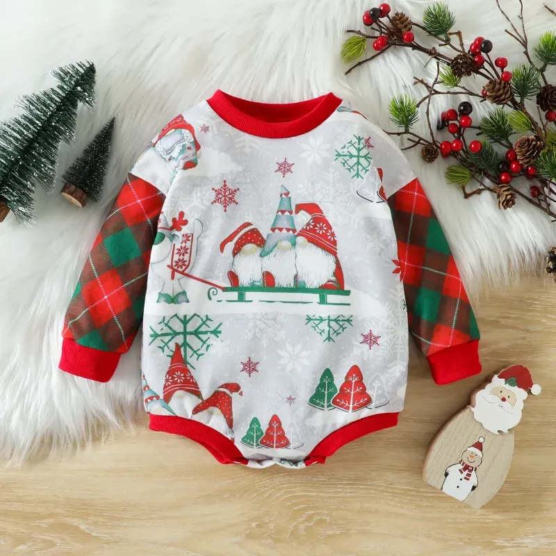 Baby Christmas Print Romper