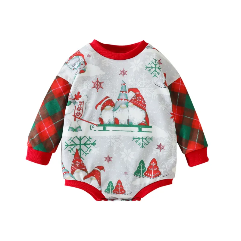 Baby Christmas Print Romper