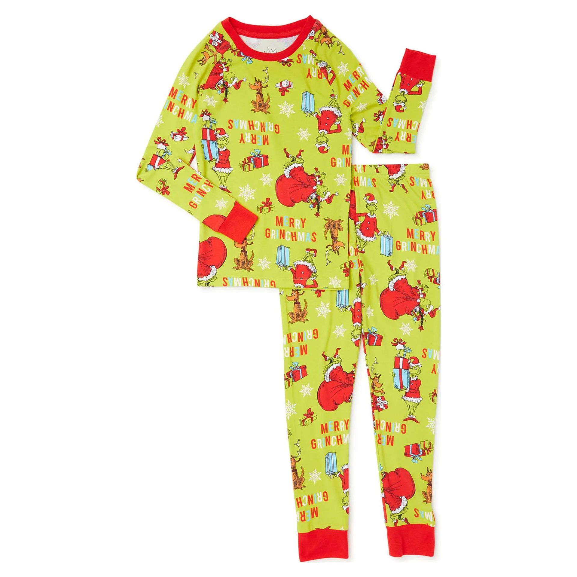 Christmas Themed Parent-Child Printed Home Outfits