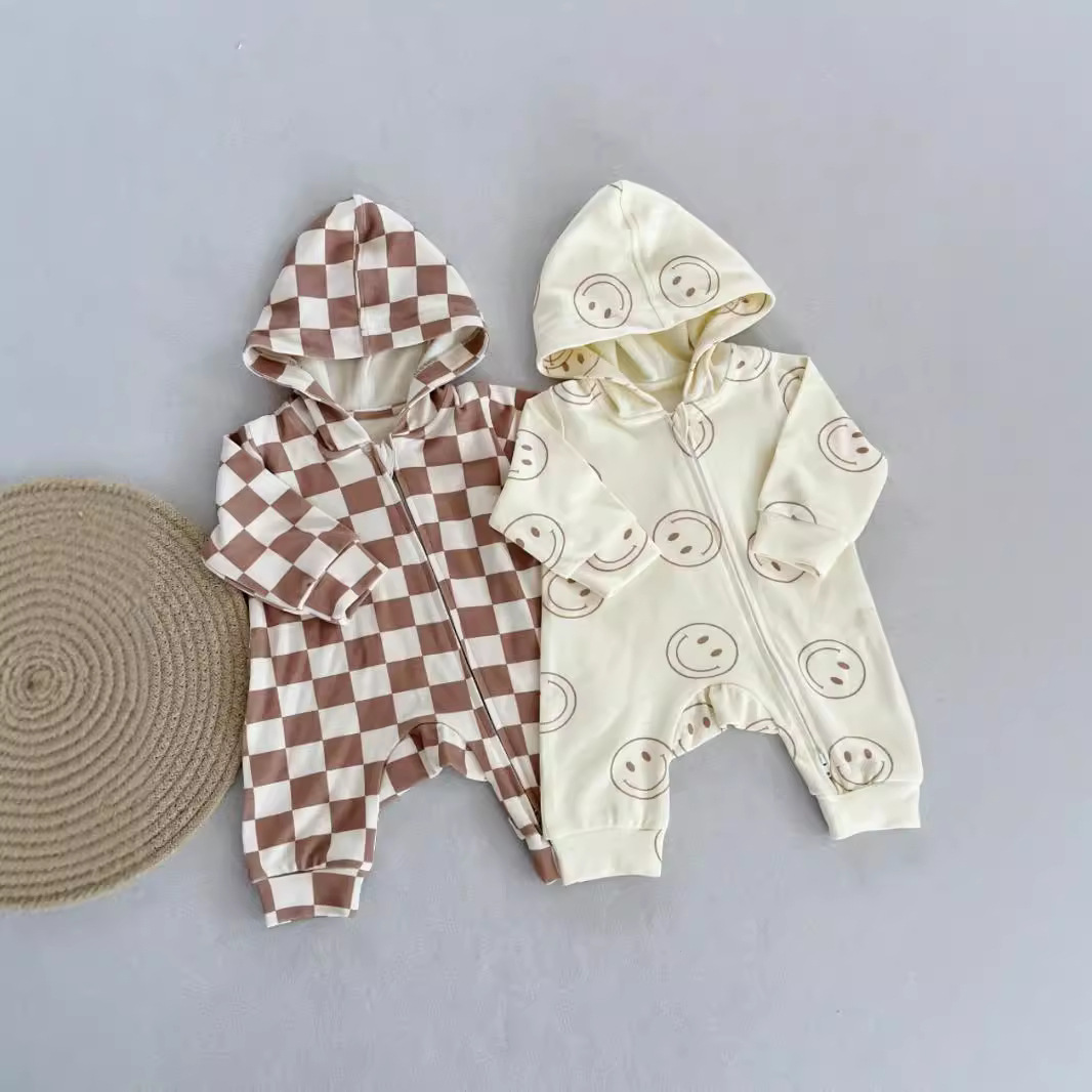 Baby Hooded Pure Cotton Long-Sleeve Romper