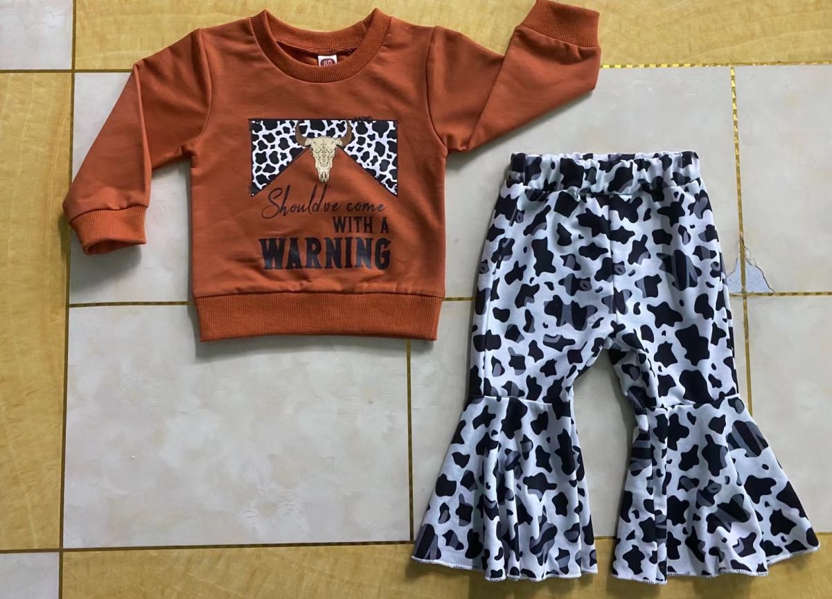 2 Pieces Toddler girl cowboy Suit
