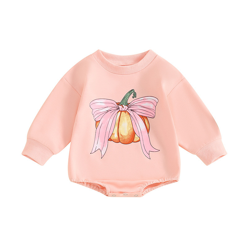 Halloween Pumpkin Print Romper