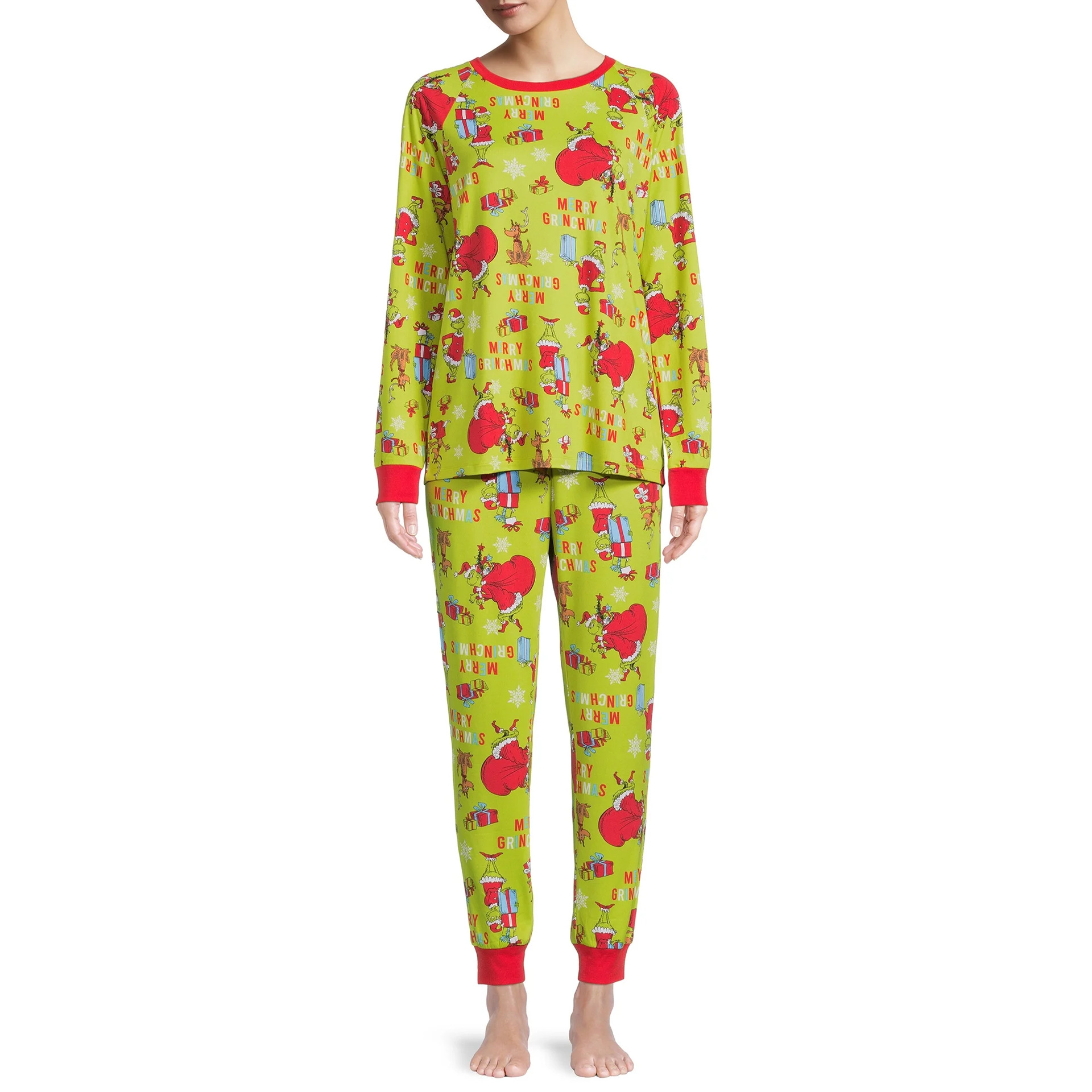 Christmas Themed Parent-Child Printed Home Outfits