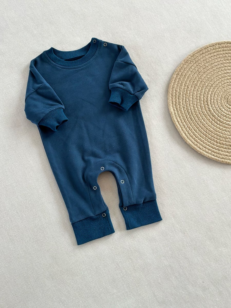 Simple Solid Baby Romper - Spring/Fall
