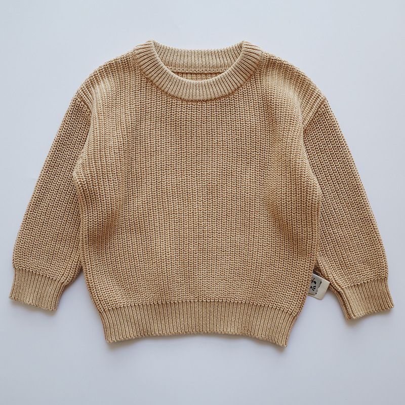 Baby's Round-Neck Knitted Sweater