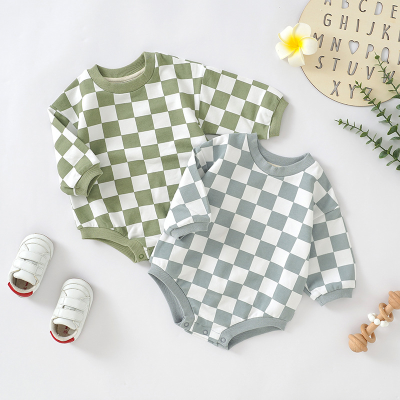 Checkerboard Baby onesie