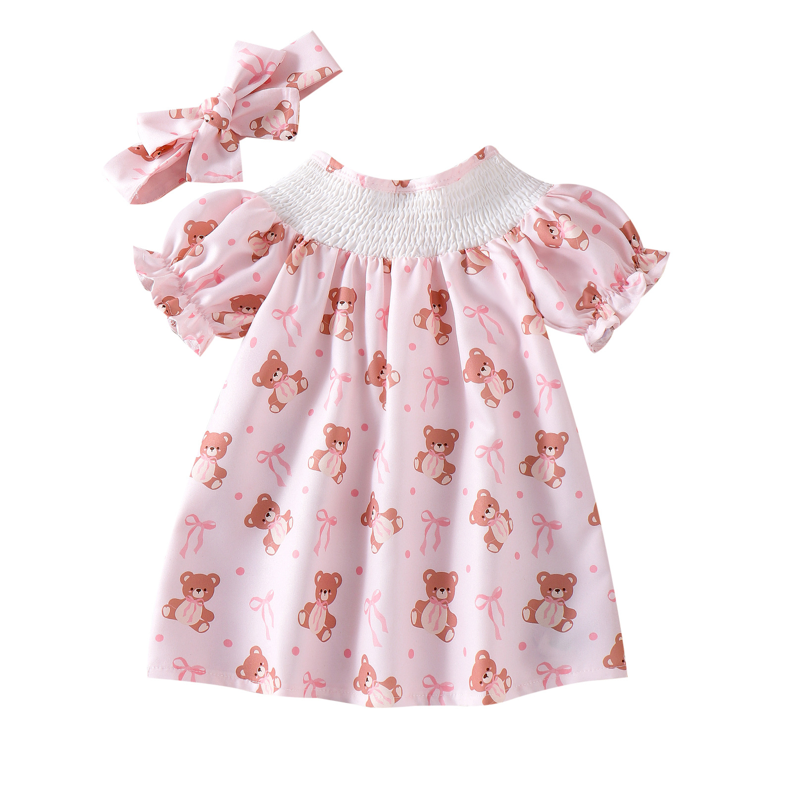 Girls' Cute  embroidered dress
