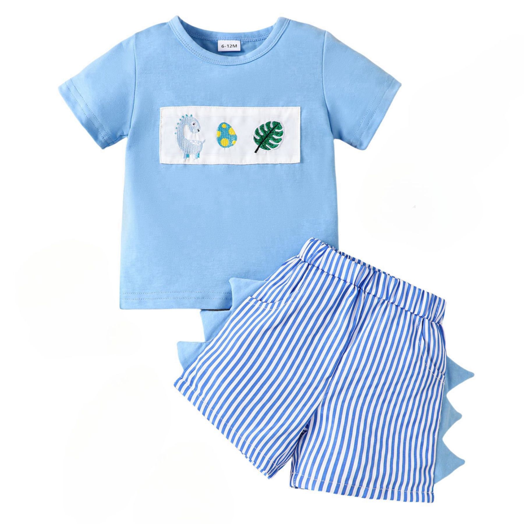Baby Boy Dinosaur Embroidery Suit