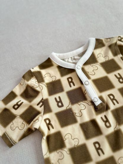 Children’s Bamboo Fiber Checkered Casual Two-Piece Set