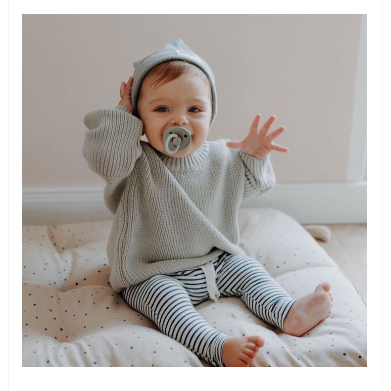 Baby's Round-Neck Knitted Sweater