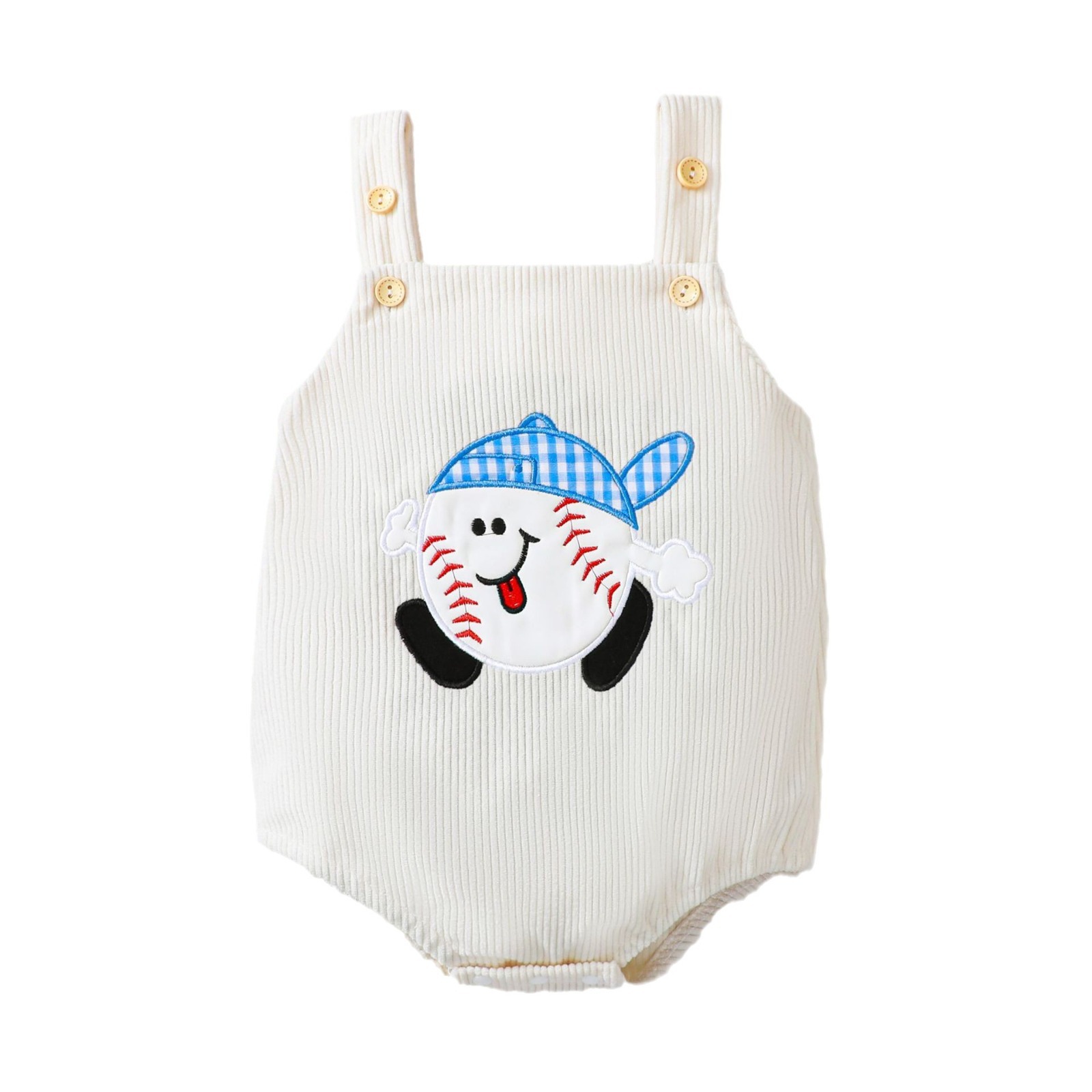 Baby Baseball Strappy Romper